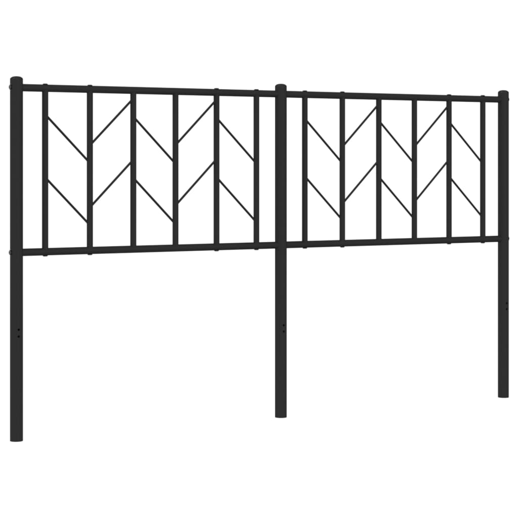 Metal Replace Headboard Black 150 cm