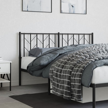 Metal Replace Headboard Black 150 cm