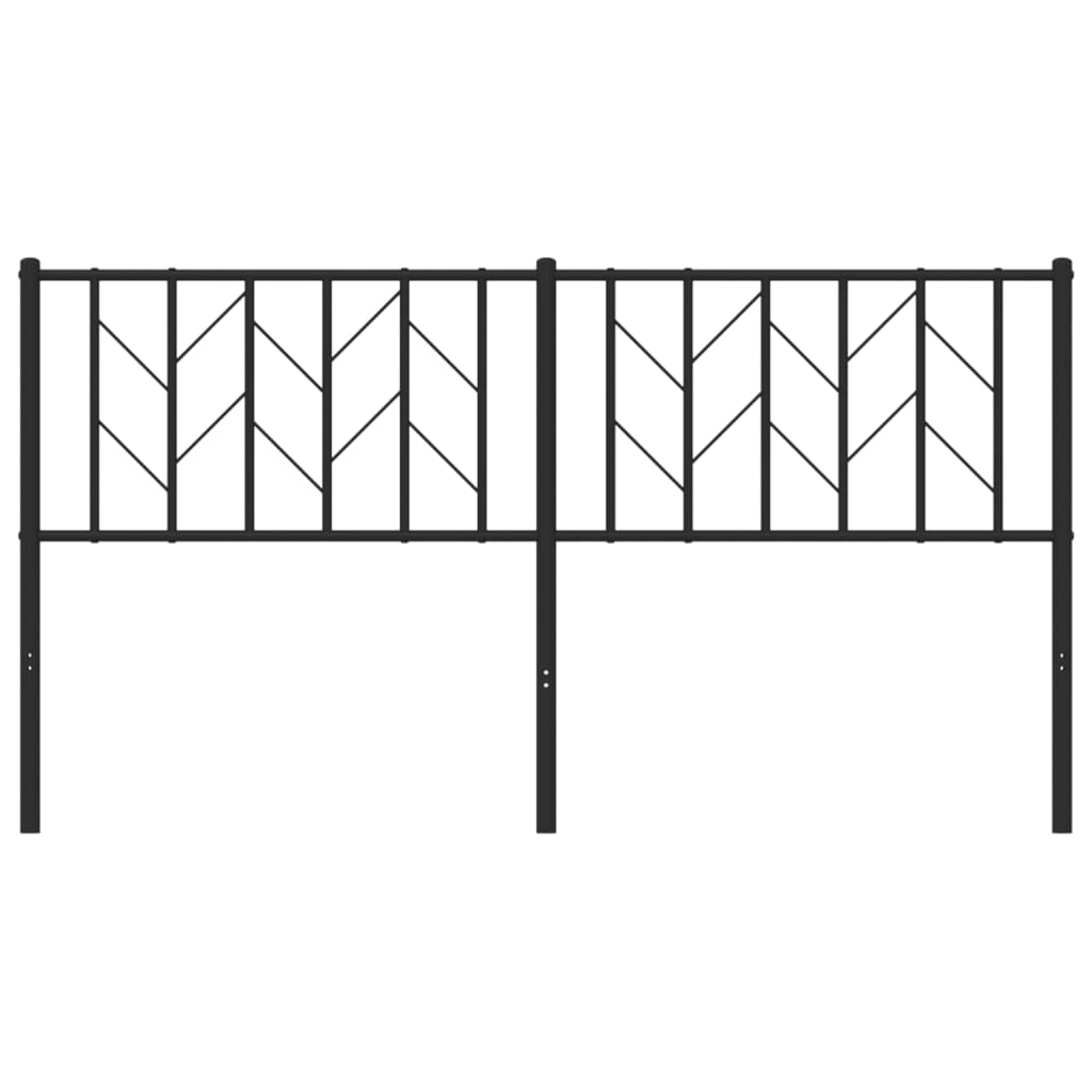 Metal Replace Headboard Black 160 cm