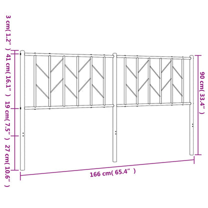 Metal Replace Headboard Black 160 cm