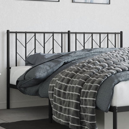 Metal Replace Headboard Black 160 cm