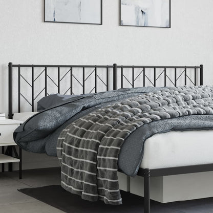 Metal Replace Headboard Black 200 cm