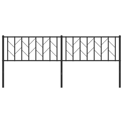 Metal Replace Headboard Black 200 cm