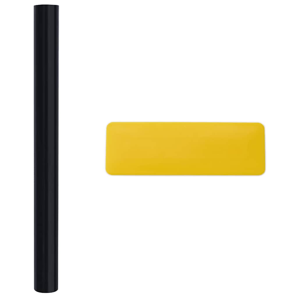 Window Films 3 pcs Static Frosted Black PVC