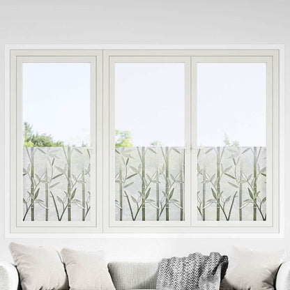 Window Films 2 pcs Frosted Bamboo Pattern PVC