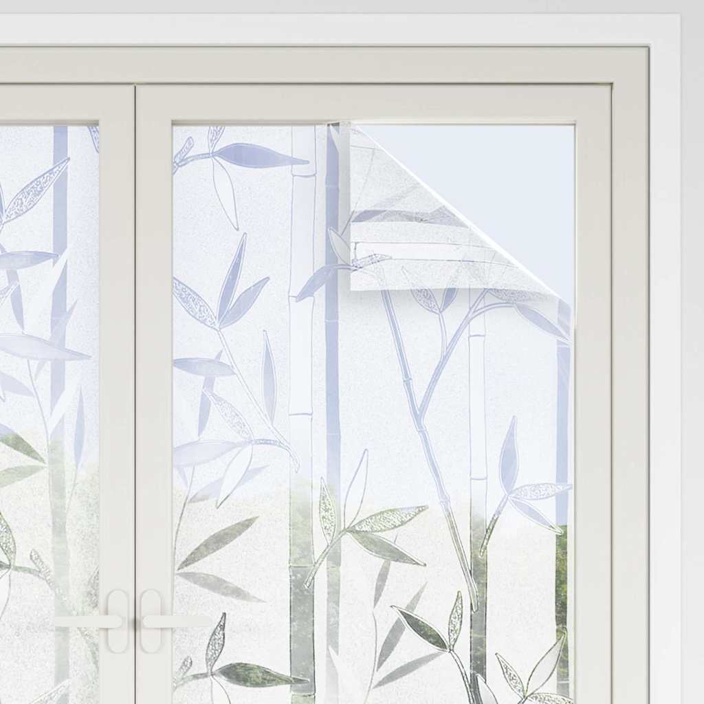 Window Films 4 pcs Frosted Bamboo Pattern PVC