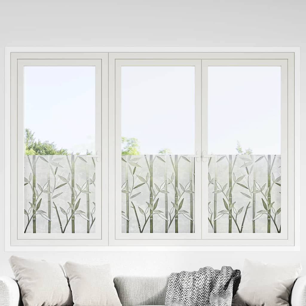 Window Films 4 pcs Frosted Bamboo Pattern PVC