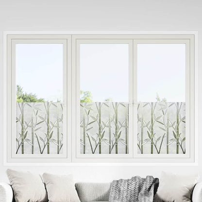 Window Films 4 pcs Frosted Bamboo Pattern PVC
