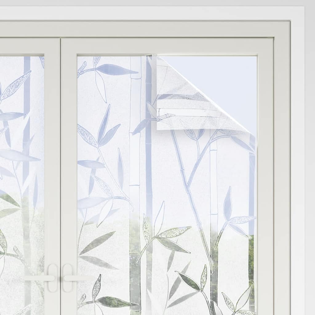 Window Films 4 pcs Frosted Bamboo Pattern PVC