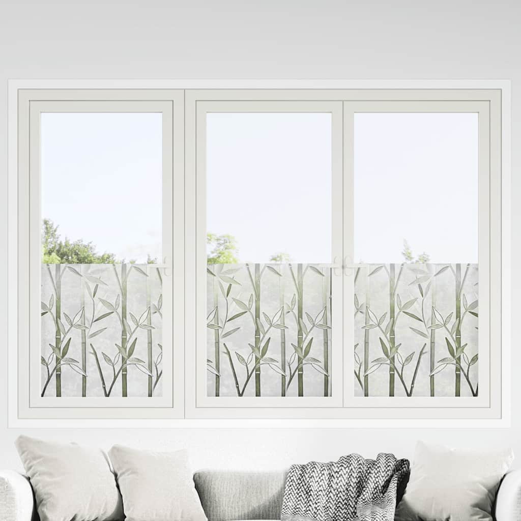 Window Films 4 pcs Frosted Bamboo Pattern PVC