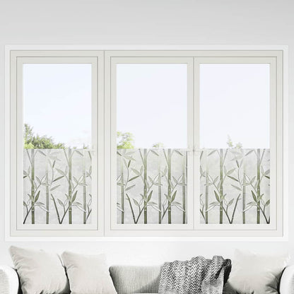 Window Films 4 pcs Frosted Bamboo Pattern PVC