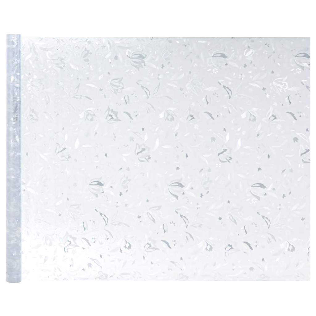 Window Films 4 pcs Frosted Flower Pattern PVC