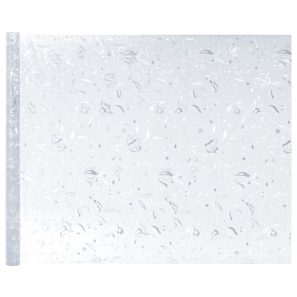 Window Films 2 pcs Frosted Flower Pattern PVC