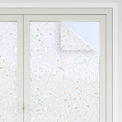 Window Films 4 pcs Frosted Flower Pattern PVC