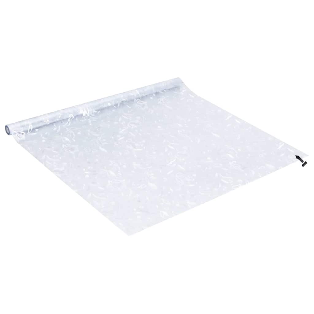 Window Films 4 pcs Frosted Flower Pattern PVC