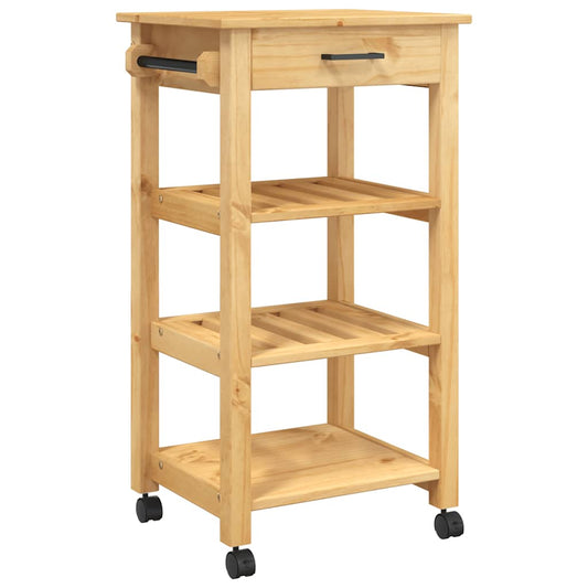 Kitchen Trolley "MONZA" 48x40x88,5 cm Solid Wood Pine
