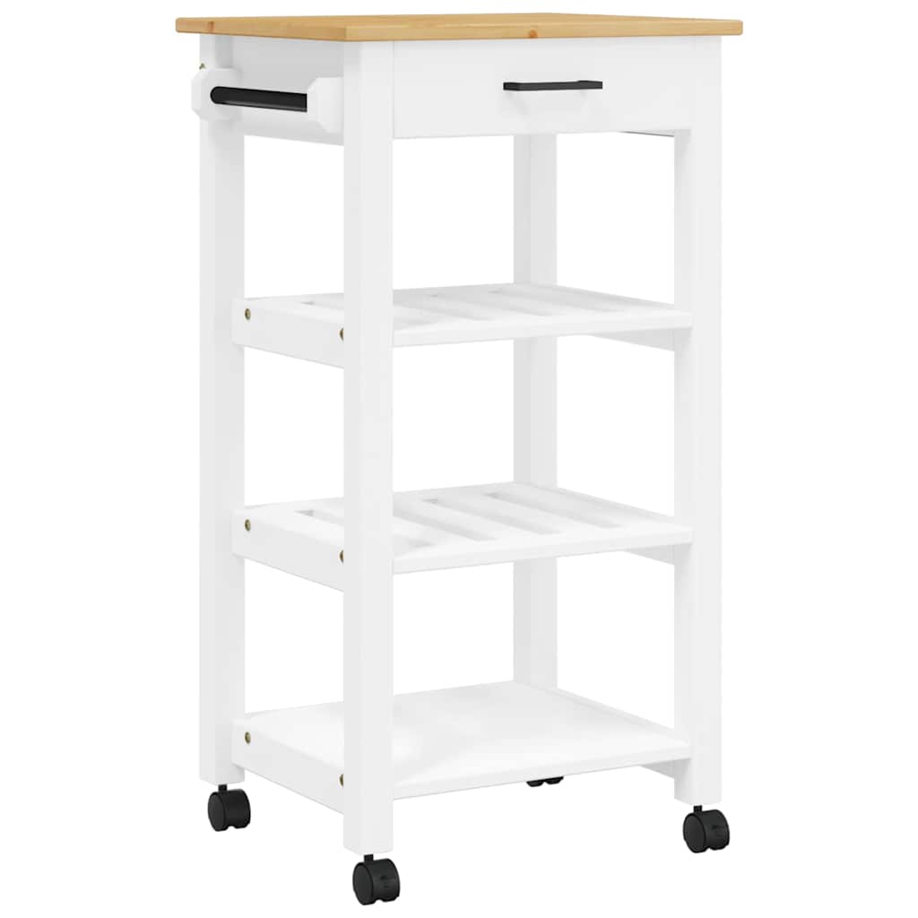 Kitchen Trolley MONZA 48x40x88.5 cm Solid Wood Pine