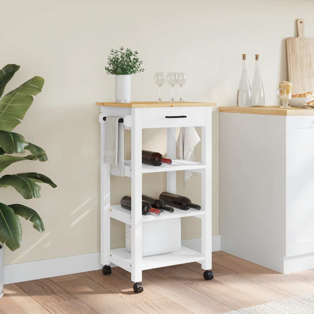 Kitchen Trolley MONZA 48x40x88.5 cm Solid Wood Pine