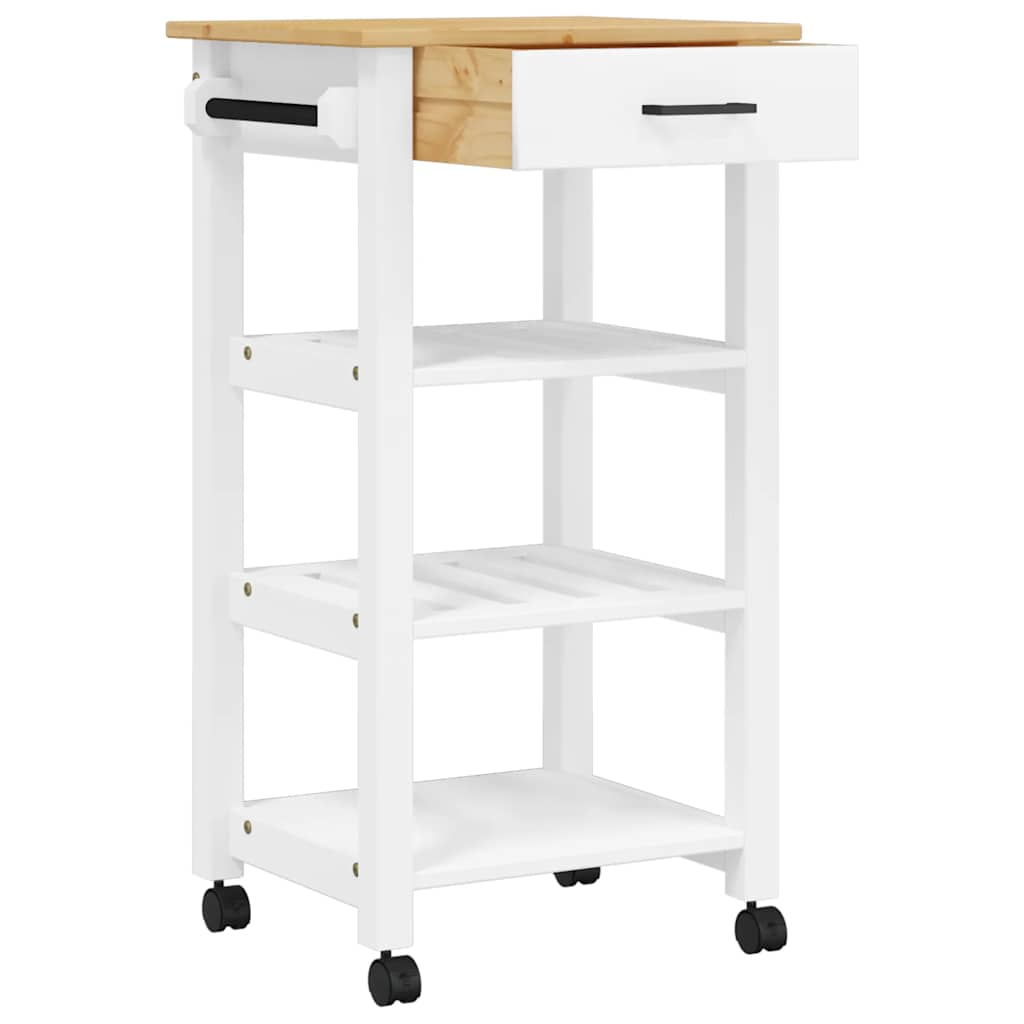 Kitchen Trolley MONZA 48x40x88.5 cm Solid Wood Pine