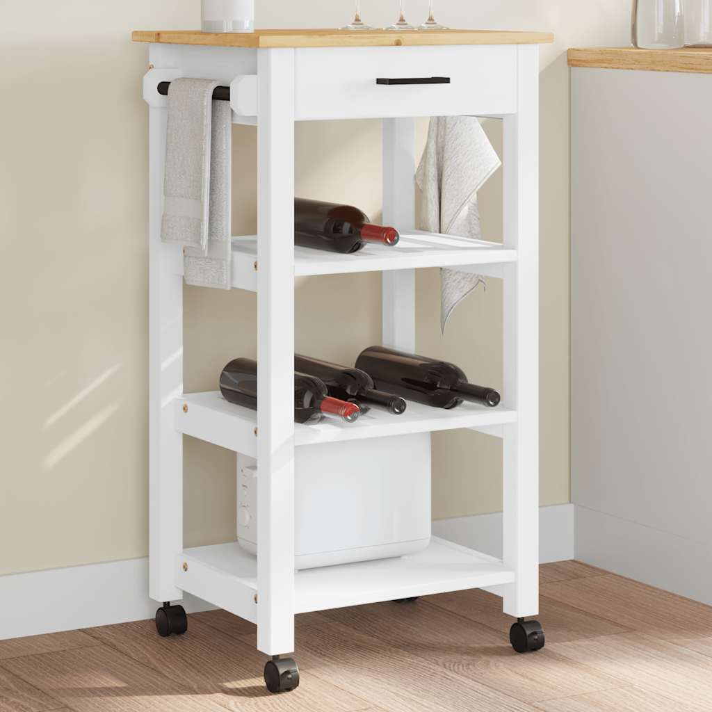 Kitchen Trolley MONZA 48x40x88.5 cm Solid Wood Pine
