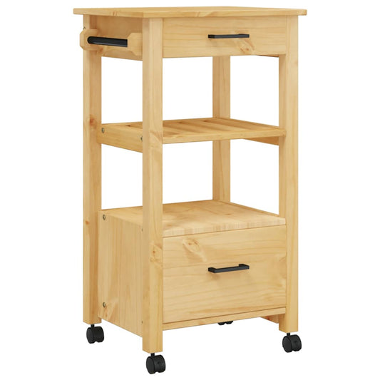 Kitchen Trolley "MONZA" 48x40x88,5 cm Solid Wood Pine