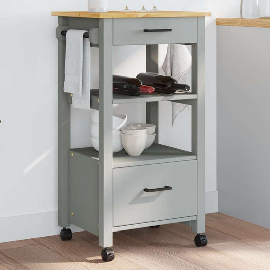 Kitchen Trolley "MONZA" 48x40x88,5 cm Solid Wood Pine