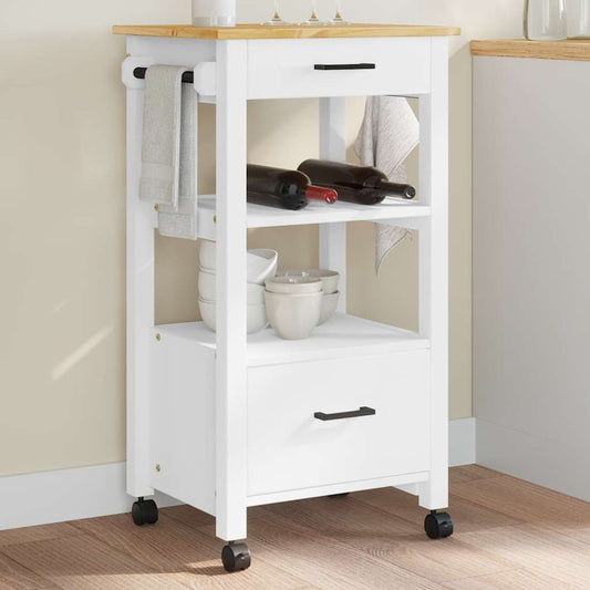 Kitchen Trolley "MONZA" 48x40x88,5 cm Solid Wood Pine
