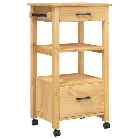 Kitchen Trolley "MONZA" 48x40x88,5 cm Solid Wood Pine