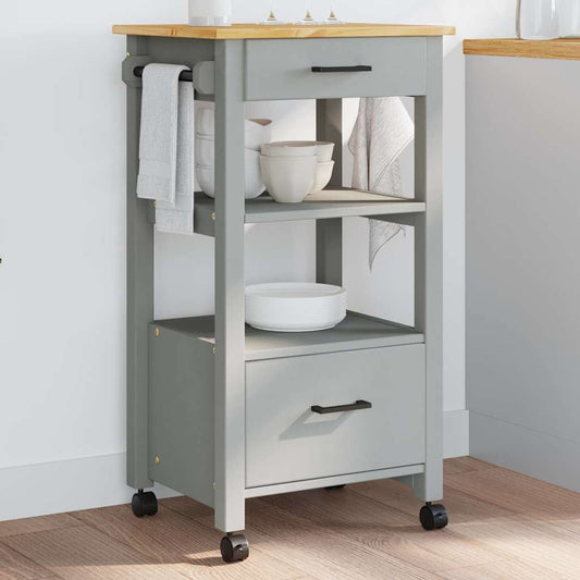 Kitchen Trolley "MONZA" 48x40x88,5 cm Solid Wood Pine