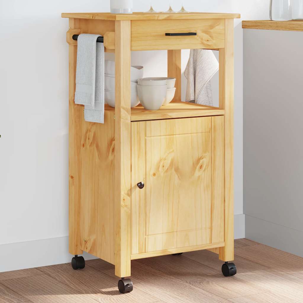 Kitchen Trolley MONZA 48x40x88.5 cm Solid Wood Pine