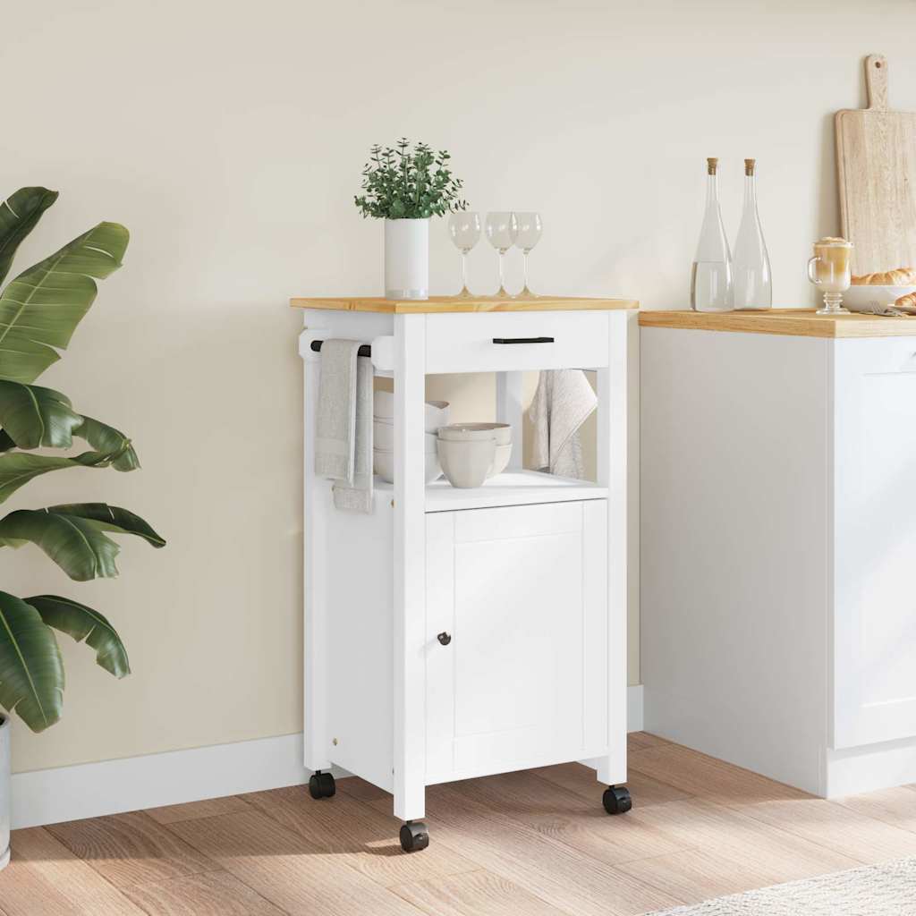 Kitchen Trolley MONZA 48x40x88.5 cm Solid Wood Pine