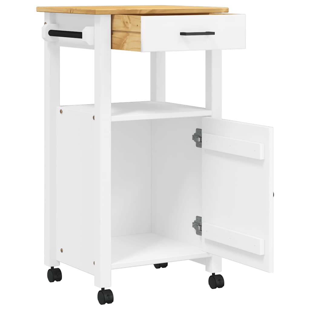 Kitchen Trolley MONZA 48x40x88.5 cm Solid Wood Pine