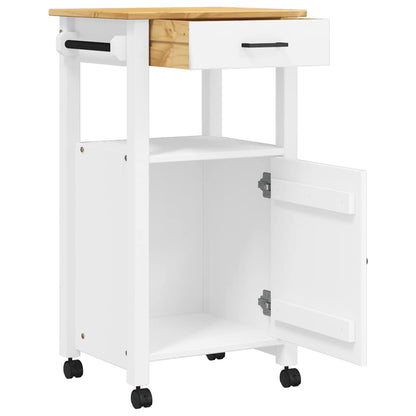 Kitchen Trolley MONZA 48x40x88.5 cm Solid Wood Pine