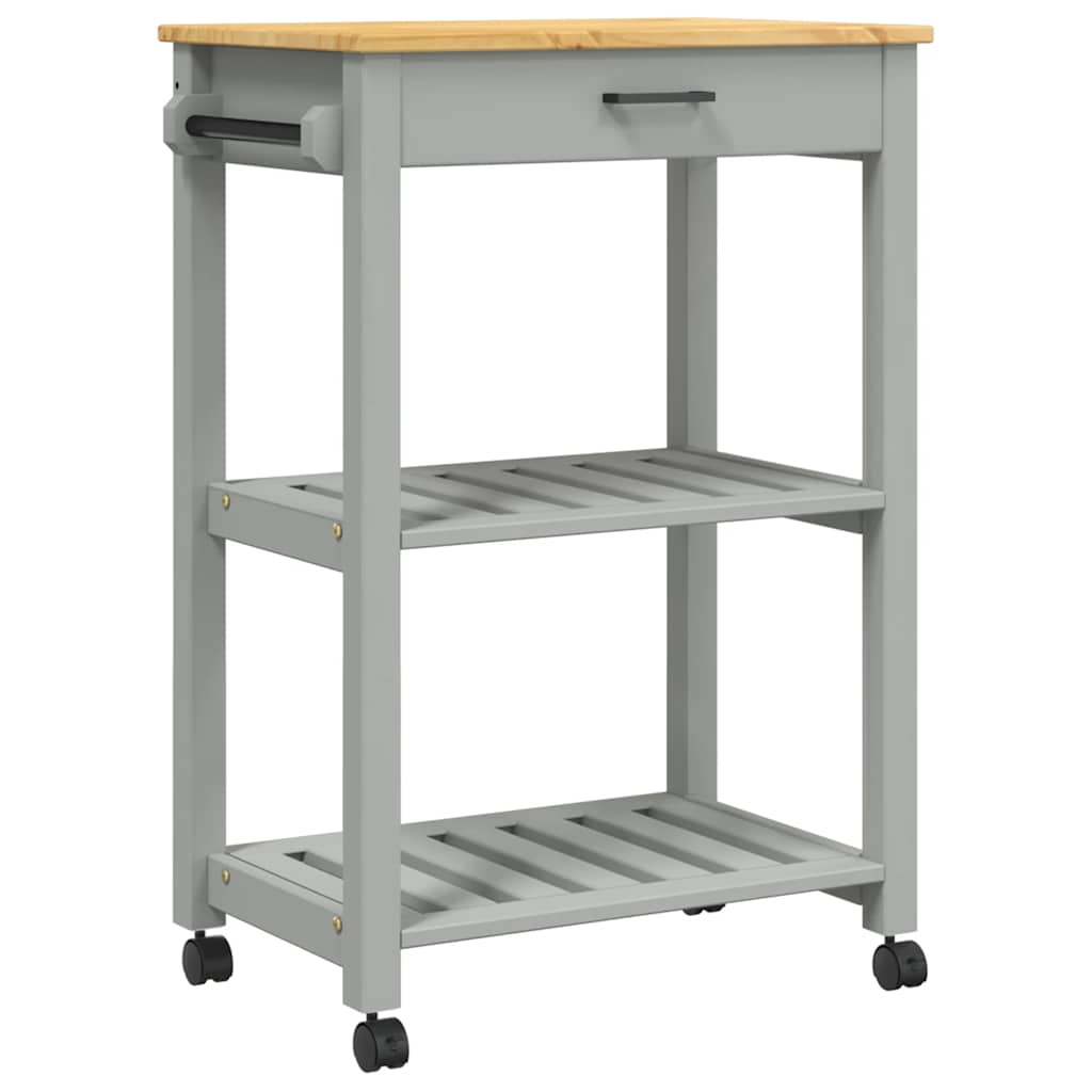 Kitchen Trolley MONZA 60x40x88.5 cm Solid Wood Pine