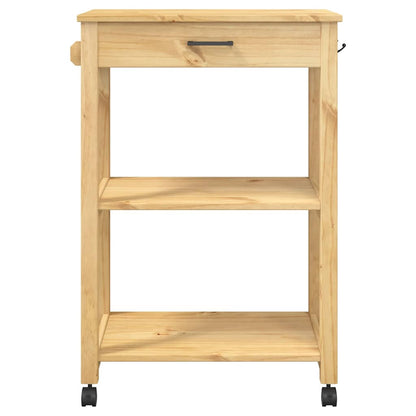 Kitchen Trolley MONZA 60x40x88.5 cm Solid Wood Pine