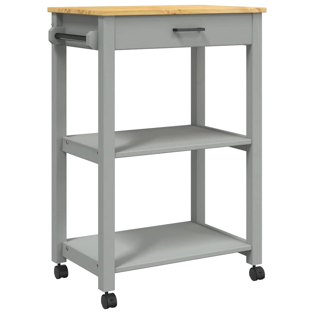 Kitchen Trolley MONZA 60x40x88.5 cm Solid Wood Pine