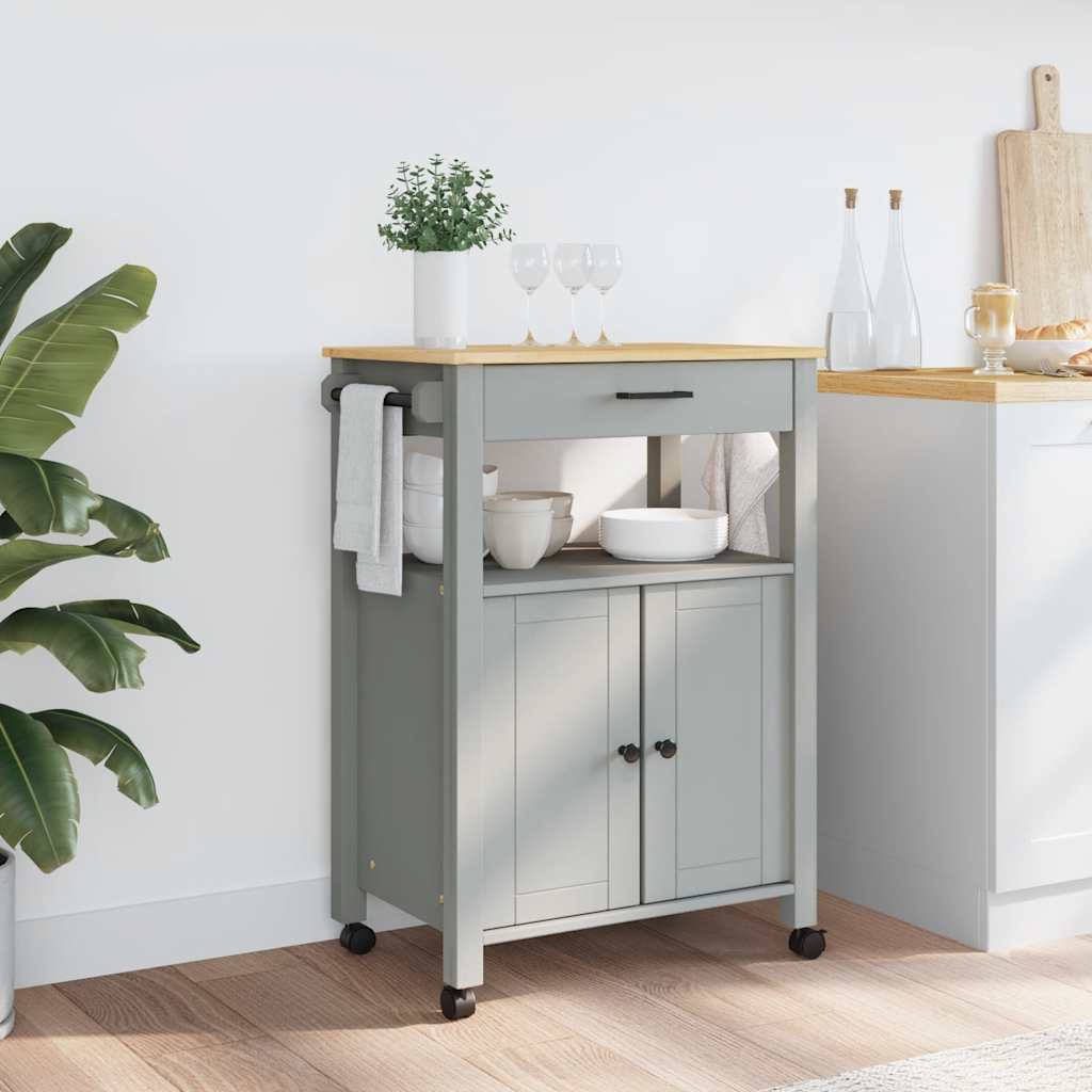 Kitchen Trolley MONZA 60x40x88.5 cm Solid Wood Pine