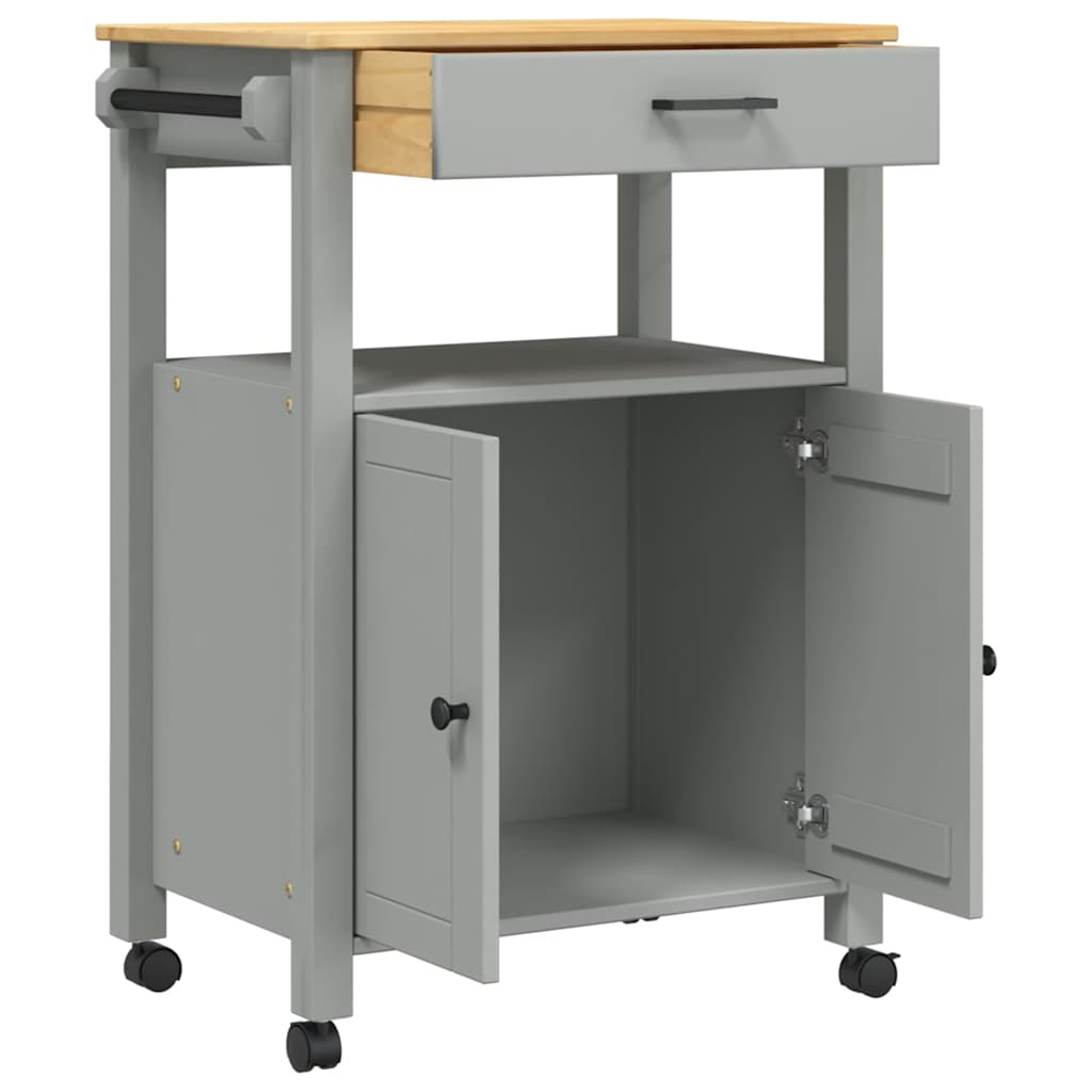 Kitchen Trolley MONZA 60x40x88.5 cm Solid Wood Pine