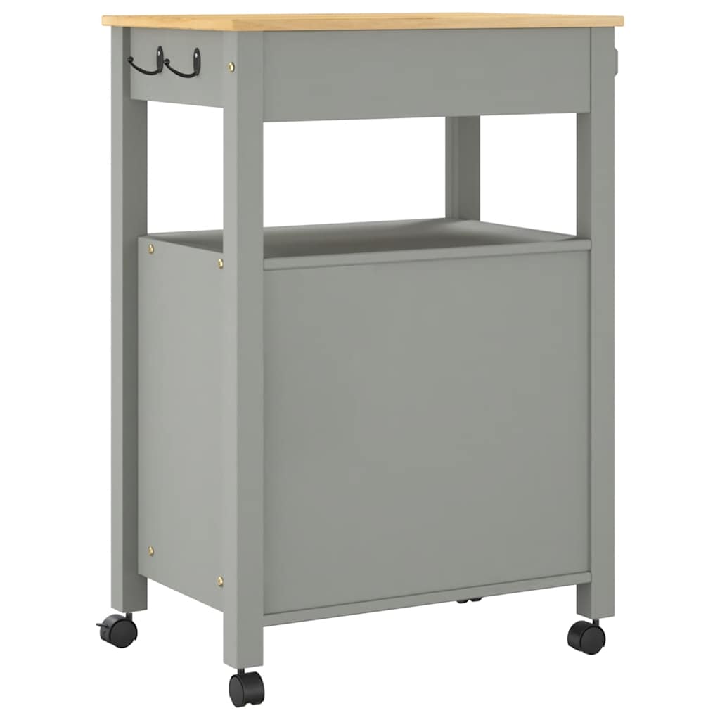 Kitchen Trolley MONZA 60x40x88.5 cm Solid Wood Pine
