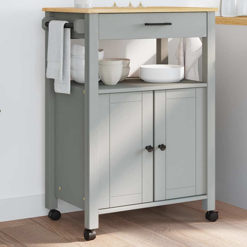 Kitchen Trolley MONZA 60x40x88.5 cm Solid Wood Pine