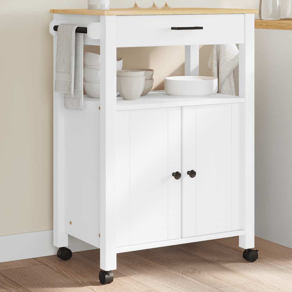 Kitchen Trolley MONZA 60x40x88.5 cm Solid Wood Pine