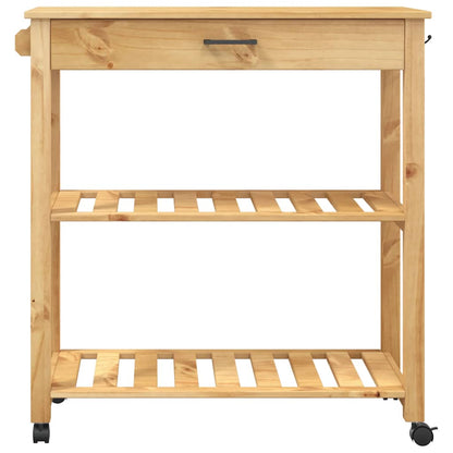 Kitchen Trolley MONZA 84x40x88.5 cm Solid Wood Pine