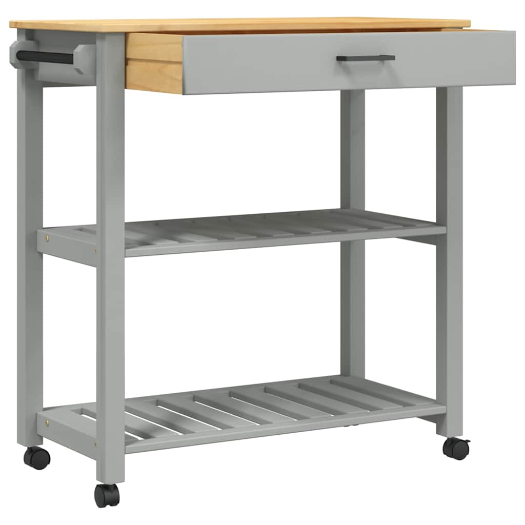 Kitchen Trolley MONZA 84x40x88.5 cm Solid Wood Pine