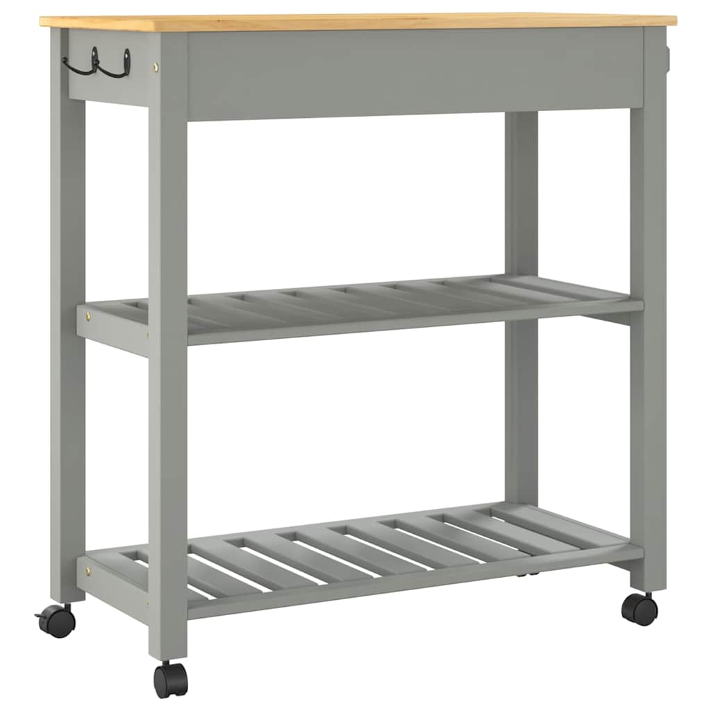 Kitchen Trolley MONZA 84x40x88.5 cm Solid Wood Pine