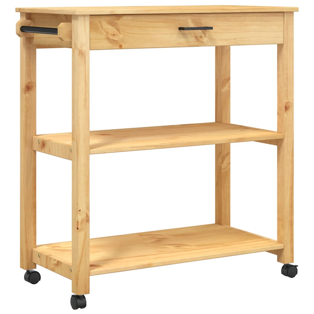 Kitchen Trolley MONZA 84x40x88.5 cm Solid Wood Pine