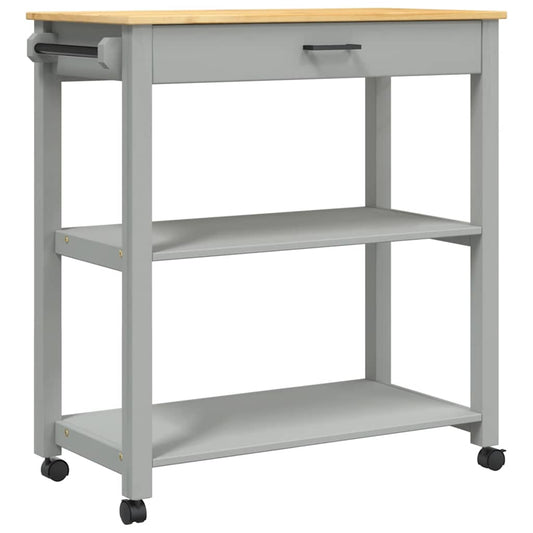 Kitchen Trolley "MONZA" 84x40x88,5 cm Solid Wood Pine
