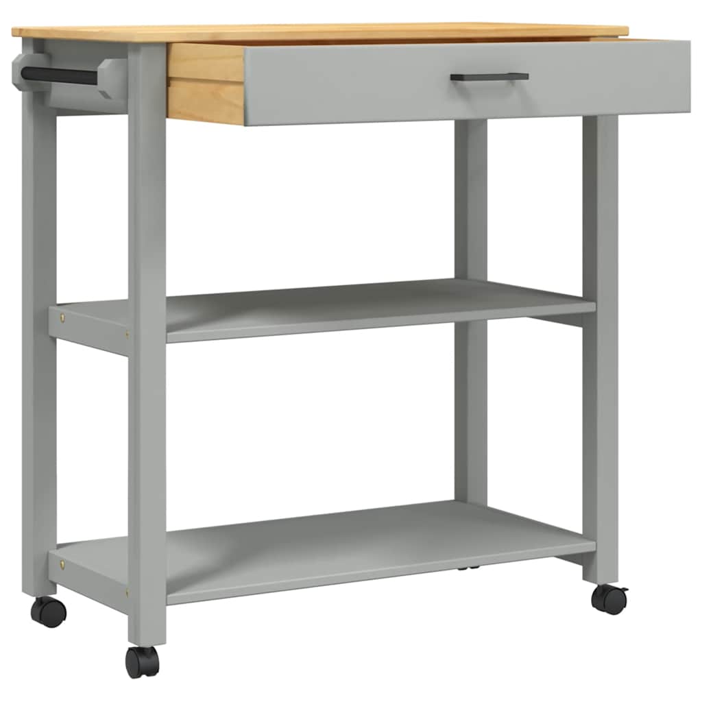 Kitchen Trolley MONZA 84x40x88.5 cm Solid Wood Pine