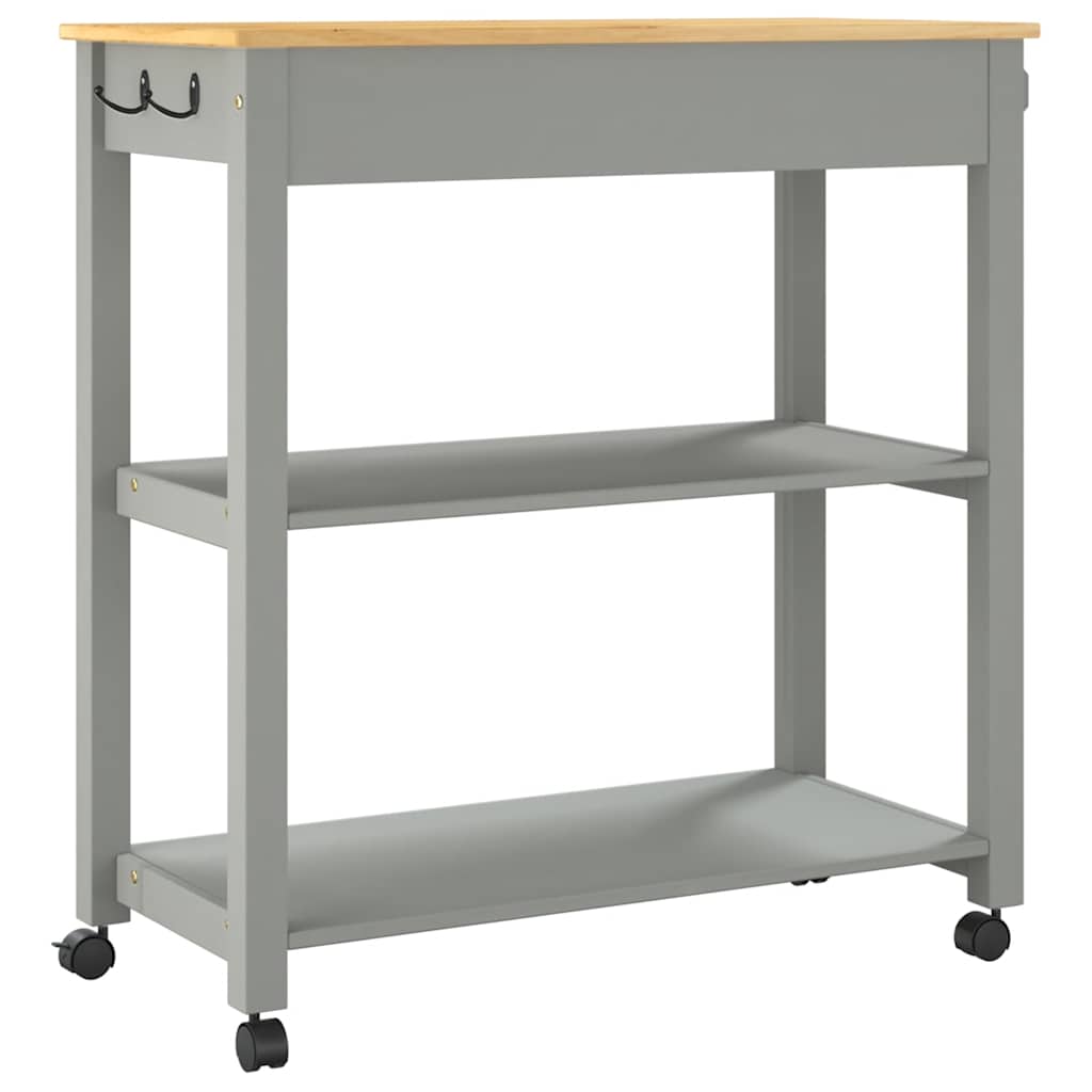 Kitchen Trolley MONZA 84x40x88.5 cm Solid Wood Pine