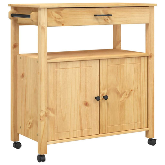 Kitchen Trolley "MONZA" 84x40x88,5 cm Solid Wood Pine