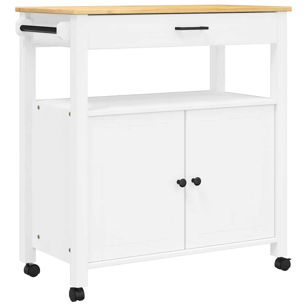 Kitchen Trolley MONZA 84x40x88.5 cm Solid Wood Pine